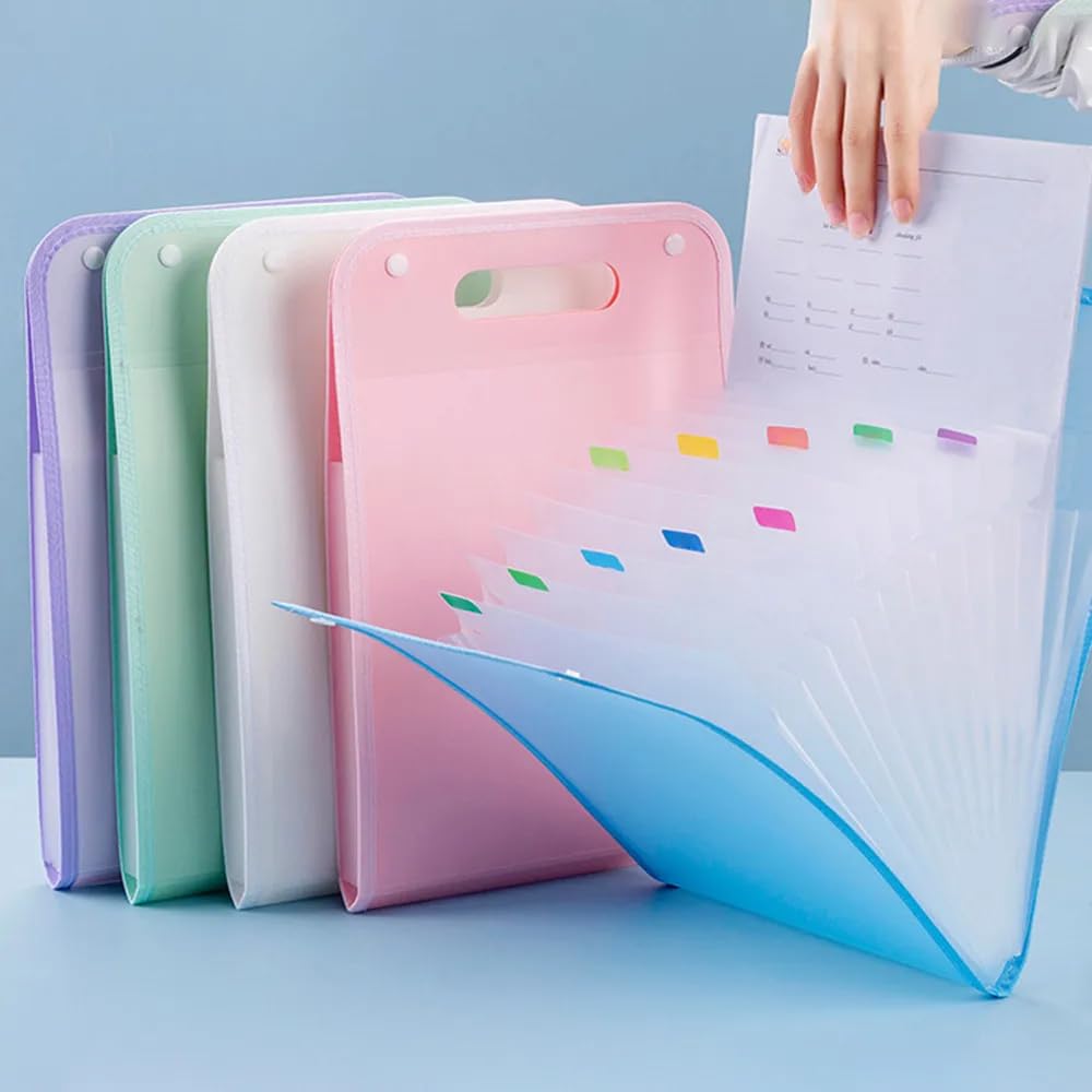 KESI Ornaments 13-Pocket A4 Vertical Expanding File Folder – Letter Size Accordion Document Organizer – Multi-Layer Portable File Bag for School, Office, Home, Students & Stationery Use (Multicolor) - Image 2