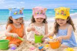 Kids Cartoon Bear Design Cap for Boys & Girls (2-5 Years) | Cotton Adjustable Summer Hat with Ears | Lightweight Sun Protection Cap - Image 2