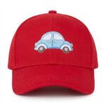Kids Cotton Summer Printed Cap Kids Casual Cap | for Sun Protection and Outdoor Activities | Lightweight, Soft and Comfortable-1pcs Suitable Age (2 to 12 Years) Red - Image 2