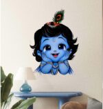 Krishna Baby Wall Sticker – Cute Lord Krishna Art Vinyl Decal – 55cm x 43cm – Removable, Waterproof, Child-Friendly Home Décor for Nursery, Bedroom, Living Room, Temple - Image 2
