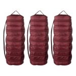 Kuber Industries Pack of 3 Upto 5 Pair Foldable Shoe Organiser Cover for Travel | Hanging Sandal/Shoes Packing Pouch & Storage Bag with Zip | Maroon - Image 2