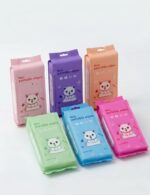 LESLEE 64 pcs Mini Baby Wipes Disposable Portable Pocket Water Wipes Baby Skin Care Wet Tissue Travel Children Baby Hand & Face Baby Sanitizing Cleansing/Moisturising Wipes For Fresh (8×8, 1 Pack) - Image 2