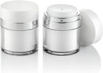 Lotion Face Cream Dispenser Airless Pump Jars Empty Acrylic Makeup Cosmetic Jar Containers with Pump Refillable Airless Travel Lotion Jar with Lid for Thick Moisturizer Skincare Cream - Image 2