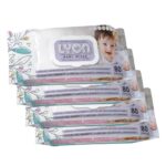 Lyon Baby Wipes with Aloe Vera and Vitamin E, Alcohol Free, Paraben and Sulfate Free, 320 Wipes per Pack, 4 Pack - Image 2