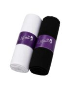 MIRTAZ Women’s Chiffon Hijab Combo Pack of 2 (Black & White) | Soft Lightweight Premium Muslim Scarf for Girls & Women | Plain Stylish Head Scarf | 180 x 70 cm - Image 2