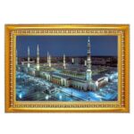 Makkah Madina Photo Frame 9x12 Inch | Golden Religious Wall Photo Frame for Home| Islamic Decor | Ideal for Daily Prayer & Spiritual Home Decoration_Design No_58 - Image 2
