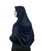 Mehar Heena Hijab for Women | Dual Side Ruched Scarf with Stone Embellishment | Ready-to-Wear Instant Hijab - Image 2