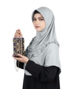 Mehar Nidha Hijab for Women – Premium Soft Nidha Fabric Hijab with Elegant Frill Design – Lightweight, Breathable & Ready to Wear Modest Islamic Headscarf - Image 2