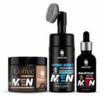 Men’s Skincare Combo – Hydro Boost Foaming Face Wash with Brush 100ml + Coffee Face Scrub 100gm + 2% Salicylic Acid Serum 30ml | Oil Control, Acne & Blackhead Removal | Complete Face Care Kit for All Skin Types - Image 2