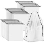 Mluffy 10 PCS Travel Shoe Bags, Multifunctional Waterproof Underwear Bag Translucent Storage Bags with Drawstring, Portable Organizer Pouch for Shoes, for Clothes Shoes Travel Accessories (10) - Image 2