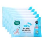 Mother Sparsh Cotton Scented 98% Water Plant Fabric, Biodegradable Wipe (Blue, 15 Wipes) - Pack of 5 - Image 2