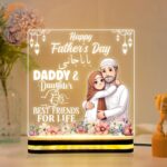Muslim Father Daughter Gift | Happy Father's Day Lamp | Acrylic LED Light Sign | Islamic Home Decoration | Baba Gift Idea | Ramadan Decor | Bedroom Night Light |(5.5x5.5 Inch) - Image 2
