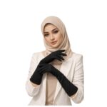 Muslim Wear Hijab Gloves for Women & Girls | Soft Stretchable Fabric | Black Islamic Hand Gloves ( Black, 1 Pair) - Image 2