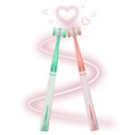 My1brush | Couple Pack | 3 Sided Ultra Soft Bristle Toothbrush for Adults | Instant & Deep 360° Cleaning | Sensitive Teeth | Healthier Gums | BPA Free (Pack of 2) (Aqua Green + Peach) - Image 2