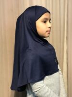 NAZNEEN Girls' Solid Plain Ready to Wear Prayer Hijab | Comfortable Islamic Headscarf for Children | Full Coverage -Daily Namaz Use | Ethnic and Fusion Wear for Kids - Image 2