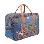 NFI essentials Small Canvas Duffle Travel Bag for Men and Women, Luggage Travelling Bags for Women, Stylish Duffel Cabin Size Air Bag (21L) (Blue) - Image 2