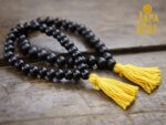 Natural Ebony Wood (Karungali Kattai) Religious Japa Mala Malai for Meditation & Chanting 27+1 Beads with tassel (Wrist Mala) - Image 2