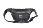 Nautica Unisex Medium Waist Pouch/Belt Bag | Micro Satin Polyester & PU Accents | Premium Padded Lining & Golden Hardware | Stylish Sports/Travel Utility for Men & Women | Black - Image 2