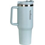 Nestasia GripSip40 Tumbler with Straw & Side Handle 1.2L | Insulated Stainless Steel Sipper Water Bottle for Adults with Dual Flip Opening Sip-Swig Leakproof Lid for Office & Gym (Arctic Blue) - Image 2