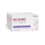 No Scars Kojic Acid & Glutathione Soap | Whitening Bath Soap for Men & Women | Tan & Dark Spot Removal | Brightens Skin & Reduces Hyperpigmentation | Glowing Skin Soap (Pack of 3) - Image 2