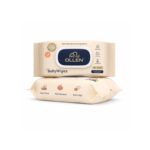 OLLEN Pure water Unscented Baby Wipes with lid- Safe, 100% Plant Made Fabric, Cotton Cloth Like Super thick, Dermatologically Tested- Natural Wet Wipes with Aloe vera & Chamomile (Pack of 2) - Image 2