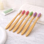Oblivion Bamboo Toothbrush – Natural Biodegradable Wooden Toothbrush with Medium Bristles for Daily Oral Care – Zero Waste and Plastic Free Dental Hygiene Brush for Adults and Family Use (Pack of 6) - Image 2