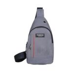 Oblivion Waterproof Sling Bag for Men 1 Pc – Anti-Theft Crossbody Waist Bag, USB Charging Fanny Pack with Earphone Hook, Lightweight Casual Fashion Messenger Chest Shoulder Bags for Travel (Grey/Blue) - Image 2
