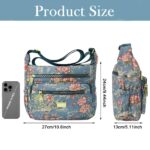 PALAY® Crossbody Bag for Women Nylon Shoulder Bags Floral Multi-Pocket Purse Sling Bag for Woman - Image 2
