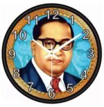 PR Enterprises Bhimrav Ambedkar Wall Clock, 25 cm x 25 cm, Multicolour, Elegant Classic Style, Plastic Frame, White Dial, Easy-to-Read Display, Durable Construction, Ideal for Living Room & Bedroom - Image 2