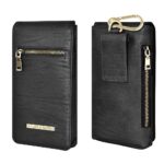 PULOKA Universal Mobile PU Leather Holster Pouch Belt Loop Carry Two Phone Upto 6.5 inch and Cash Card ID Proof and Accessories Perfect for Travel Companion – Black - Image 2