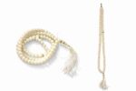 Pearl Finish Tasbih/Tasbeeh Islamic Salat Prayer 100 Beads White Color. Elegant Misbaha for Zikr, Namaz - Image 2
