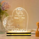 Personalized LED Lamp | Islamic Acrylic Light Quranic Couple Blessing | Wedding Gift for Bride Groom | Engagement Gift | Nikah Mubarak Wedding | Muslim Housewarming Table Decoration - Image 2