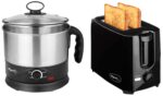 Pigeon Kessel Multipurpose Kettle 600 Watt, 1.2 L with Stainless Steel Body & 2 Slice Auto Pop up Toaster. A Smart Bread Toaster for Your Home (750 Watt) - Image 2