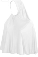 RBLISS CG Women's Pure Cotton Cloth White Eharam/Ahram/Ihram for Hajj or Umrah | Durable Solid Abaya with Hijab | White | Free Size - Image 2