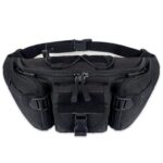 Radhya Tactical Waist Bag for Men & Women, Waterproof Molle Utility Fanny Pack, Outdoor Sports Waist Pack for Hiking, Fishing, Hunting, Trekking, Travel, Adjustable Belt Messenger Bag (Black) - Image 2