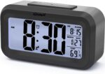 Reacher Black Digital Alarm Clock Table Clock for Students, Home, Office, Corporate with Automatic Sensor, Date & Temperature - Image 2