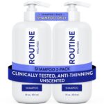 Routine Wellness Anti-Thinning Shampoo for Thinning Hair - Biotin DHT Blocker Women & Men - Color Safe Shampoo for Hair Loss & Healthy Hair - Unscented 14oz (Pack of 2) - Image 2