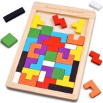 Russian Building Block Wooden Intelligence Puzzle Game for Kids Jigsaw Brain Teaser Toy Educational Learning Board Game 40 Pcs - Image 2