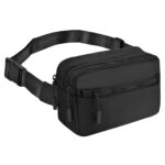 STARFLYER Waist Mini Fanny Pack Belt Bag for Women and Men, Sling Bag Chest Pouch Fashionable Waterproof with Adjustable Strap for Shopping, Mobile Case, Travelling, Jogging, Gym (2 Chain Black) - Image 2
