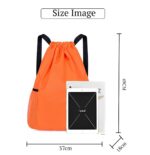 SYGA Drawstring Backpack for Gym, Yoga, Running, Swimming, Beach, Camping, Travel Bag Sports Fitness Club Student Training Bag(Orange) - Image 2