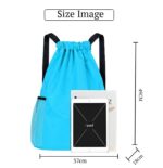 SYGA Drawstring Backpack for Gym, Yoga, Running, Swimming, Beach, Camping, Travel Bag Sports Fitness Club Student Training Bag(Sky Blue) - Image 2