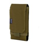 Saco Universal Tactical Military Mobile Pouch Waist Holster Smartphone Pouch Nylon Loop Belt Holster Pouch with Slim Case | Waist Bags for Men Women Hiking Travel Camping Running Outdoors - Green - Image 2