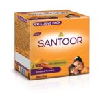 Santoor Skin Moisturizing Sandal & Turmeric Bathing Soap with Nourishing & Anti-Aging Properties| For Soft & Smooth and Younger-Looking Skin| For All Skin Types| Pack of 8, 125g - Image 2