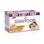 Santoor Skin Softening Sandal & Almond Milk Bathing Soap with Nourishing & Anti-Aging Properties| For Smooth & Soft and Younger-Looking Skin| For All Skin Types| 125g, Pack of 5 - Image 2