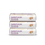 Santoor Skin Softening Sandal & Almond Milk Bathing Soap with Nourishing & Anti-Aging Properties| For Smooth & Soft and Younger-Looking Skin| For All Skin Types|150G X3 - Image 2