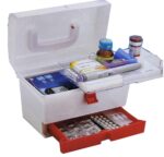 Seven Moon First Aid Box for Home & Office Large Capacity Medical Storage Organizer with Handle, Lock & Compartments Portable Plastic Emergency Medicine Kit Box (Random Color) - Image 2