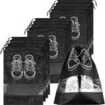 Shoe Bag for Travel & Storage Travel Organizer for Women & Men Travel Accessories Shoe Organizer Shoe Bags Pouches Travel Shoe Cover for Travelling Travel Essentials (6, Black) - Image 2