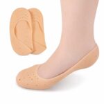 Silicone Full Foot Socks, Beige, Breathable with Ventilation Holes, Moisturising Heel Care Protector, 1 Pair - Image 2