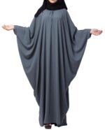 Simple yet Elegant Islamic Kaftan Abaya With Pleats on Neck - Image 2