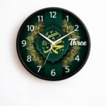 TIKAM Enterprises, Islamic Muhammad Calligraphy Wall Clock ? Green & Gold Decorative Silent Wall Clock for Home & Prayer Room - Image 2